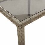 vidaXL Set bistro de grădină cu perne, 5 piese, gri, poliratan vidaXL Set bistro de grădină cu perne, 5 piese, gri, poliratan