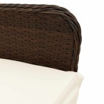 vidaXL Set bistro de grădină, 3 piese, cu perne, maro, poliratan vidaXL Set bistro de grădină, 3 piese, cu perne, maro, poliratan