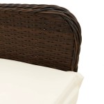 vidaXL Set bistro de grădină cu perne, 7 piese, maro, poliratan vidaXL Set bistro de grădină cu perne, 7 piese, maro, poliratan