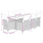 vidaXL Set bistro de grădină cu perne, 9 piese, gri, poliratan vidaXL Set bistro de grădină cu perne, 9 piese, gri, poliratan