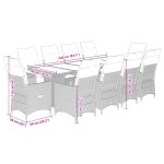 vidaXL Set bistro de grădină cu perne, 11 piese, gri, poliratan vidaXL Set bistro de grădină cu perne, 11 piese, gri, poliratan