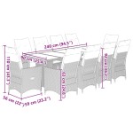 vidaXL Set bistro de grădină cu perne, 9 piese, maro, poliratan vidaXL Set bistro de grădină cu perne, 9 piese, maro, poliratan