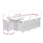 vidaXL Set bistro de grădină, 9 piese, cu perne, negru, poliratan vidaXL Set bistro de grădină, 9 piese, cu perne, negru, poliratan