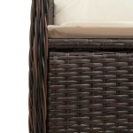 vidaXL Set bistro de grădină cu perne, 11 piese, maro, poliratan vidaXL Set bistro de grădină cu perne, 11 piese, maro, poliratan