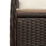 vidaXL Set bistro de grădină cu perne, 11 piese, maro, poliratan vidaXL Set bistro de grădină cu perne, 11 piese, maro, poliratan