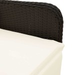 vidaXL Set bistro de grădină, 11 piese, cu perne, negru, poliratan vidaXL Set bistro de grădină, 11 piese, cu perne, negru, poliratan