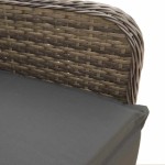 vidaXL Set bistro de grădină cu perne, 11 piese, gri, poliratan vidaXL Set bistro de grădină cu perne, 11 piese, gri, poliratan