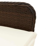 vidaXL Set bistro de grădină cu perne, 9 piese, maro, poliratan vidaXL Set bistro de grădină cu perne, 9 piese, maro, poliratan
