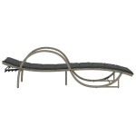 vidaXL Șezlonguri de plajă cu perne, 2 buc., gri deschis, poliratan