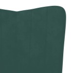 vidaXL Scaun balansoar, verde închis, catifea