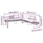 vidaXL Set canapea grădină 2 piese perne negru poliratan/lemn acacia