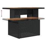 vidaXL Set canapea grădină 2 piese perne negru poliratan/lemn acacia