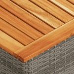 vidaXL Set canapea de grădină cu perne, 2 piese, poliratan/lemn acacia