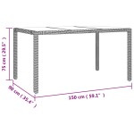 vidaXL Set mobilier de grădină cu perne, 7 piese, negru, poliratan vidaXL Set mobilier de grădină cu perne, 7 piese, negru, poliratan