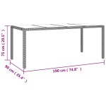 vidaXL Set mobilier de grădină cu perne, 7 piese, negru, poliratan vidaXL Set mobilier de grădină cu perne, 7 piese, negru, poliratan