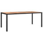 vidaXL Set mobilier de grădină cu perne, 9 piese, negru, poliratan vidaXL Set mobilier de grădină cu perne, 9 piese, negru, poliratan