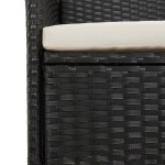 vidaXL Set mobilier de grădină cu perne, 9 piese, negru, poliratan vidaXL Set mobilier de grădină cu perne, 9 piese, negru, poliratan