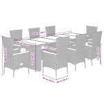vidaXL Set mobilier de grădină cu perne, 9 piese, negru, poliratan vidaXL Set mobilier de grădină cu perne, 9 piese, negru, poliratan
