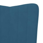 vidaXL Scaun balansoar, albastru, catifea vidaXL Scaun balansoar, albastru, catifea