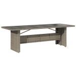 vidaXL Set mobilier grădină cu perne, 9 piese, gri, poliratan