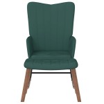 vidaXL Scaun balansoar cu taburet, verde închis, catifea vidaXL Scaun balansoar cu taburet, verde închis, catifea