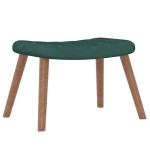 vidaXL Scaun balansoar cu taburet, verde închis, catifea vidaXL Scaun balansoar cu taburet, verde închis, catifea