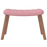 vidaXL Scaun balansoar cu taburet, roz, catifea vidaXL Scaun balansoar cu taburet, roz, catifea