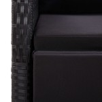 vidaXL Set mobilier de grădină cu perne, 7 piese, negru, poliratan vidaXL Set mobilier de grădină cu perne, 7 piese, negru, poliratan