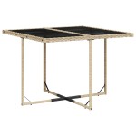 vidaXL Set mobilier pentru grădină, 5 piese, cu perne, bej, poliratan vidaXL Set mobilier pentru grădină, 5 piese, cu perne, bej, poliratan