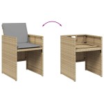 vidaXL Set mobilier pentru grădină, 5 piese, cu perne, bej, poliratan vidaXL Set mobilier pentru grădină, 5 piese, cu perne, bej, poliratan