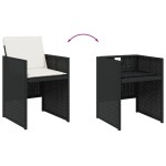 vidaXL Set mobilier de grădină cu perne, 9 piese, negru, poliratan vidaXL Set mobilier de grădină cu perne, 9 piese, negru, poliratan