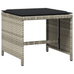 vidaXL Set mobilier grădină cu perne, 9 piese, gri deschis, poliratan