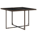 vidaXL Set mobilier de grădină, 5 piese, cu perne, maro, poliratan vidaXL Set mobilier de grădină, 5 piese, cu perne, maro, poliratan