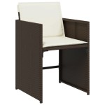 vidaXL Set mobilier de grădină, 5 piese, cu perne, maro, poliratan vidaXL Set mobilier de grădină, 5 piese, cu perne, maro, poliratan