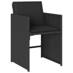 vidaXL Set mobilier de grădină cu perne, 7 piese, negru, poliratan vidaXL Set mobilier de grădină cu perne, 7 piese, negru, poliratan