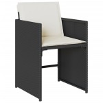 vidaXL Set mobilier de grădină cu perne, 9 piese, negru, poliratan vidaXL Set mobilier de grădină cu perne, 9 piese, negru, poliratan