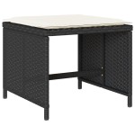vidaXL Set mobilier de grădină cu perne, 9 piese, negru, poliratan vidaXL Set mobilier de grădină cu perne, 9 piese, negru, poliratan