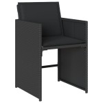 vidaXL Set mobilier de grădină cu perne, 9 piese, negru, poliratan vidaXL Set mobilier de grădină cu perne, 9 piese, negru, poliratan