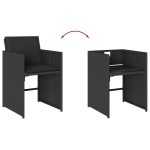 vidaXL Set mobilier de grădină cu perne, 9 piese, negru, poliratan vidaXL Set mobilier de grădină cu perne, 9 piese, negru, poliratan