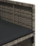 vidaXL Set mobilier grădină cu perne, 9 piese, gri, poliratan