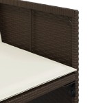 vidaXL Set mobilier de grădină cu perne, 9 piese, maro, poliratan