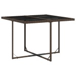 vidaXL Set mobilier de grădină, 5 piese, cu perne, maro, poliratan vidaXL Set mobilier de grădină, 5 piese, cu perne, maro, poliratan