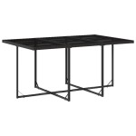 vidaXL Set mobilier de grădină cu perne, 7 piese, negru, poliratan vidaXL Set mobilier de grădină cu perne, 7 piese, negru, poliratan