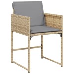 vidaXL Set mobilier pentru grădină, 7 piese, cu perne, bej, poliratan vidaXL Set mobilier pentru grădină, 7 piese, cu perne, bej, poliratan