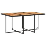 vidaXL Set mobilier de grădină cu perne, 7 piese, negru, poliratan vidaXL Set mobilier de grădină cu perne, 7 piese, negru, poliratan