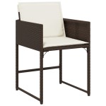 vidaXL Set mobilier de grădină, 13 piese, maro, cu perne, poliratan vidaXL Set mobilier de grădină, 13 piese, maro, cu perne, poliratan