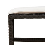 vidaXL Set mobilier de grădină cu perne, 9 piese, negru, poliratan