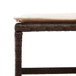 vidaXL Set mobilier de grădină cu perne, 9 piese, maro, poliratan
