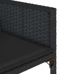 vidaXL Set mobilier de grădină cu perne, 9 piese, negru, poliratan vidaXL Set mobilier de grădină cu perne, 9 piese, negru, poliratan