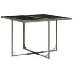 vidaXL Set mobilier grădină cu perne, 9 piese, gri, poliratan vidaXL Set mobilier grădină cu perne, 9 piese, gri, poliratan